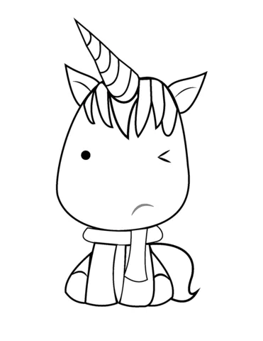 Unicorn Coloring Page