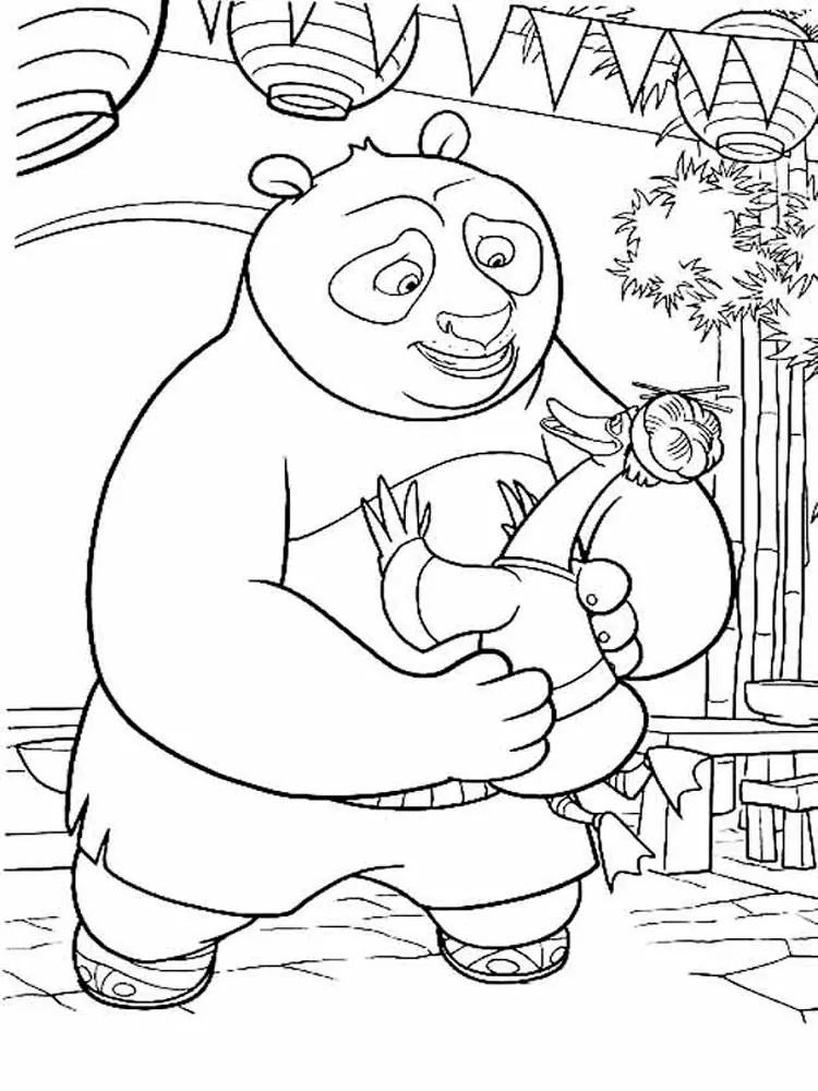 Kung Fu Panda Coloring Page