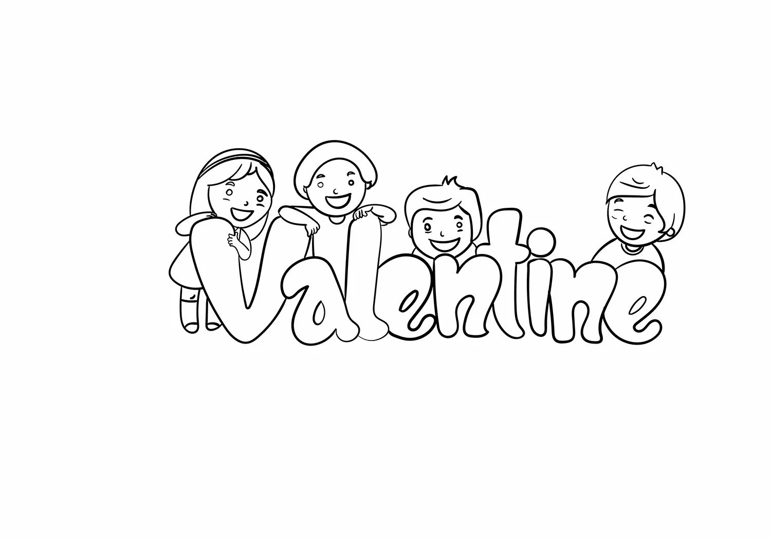 Valentine Coloring Page