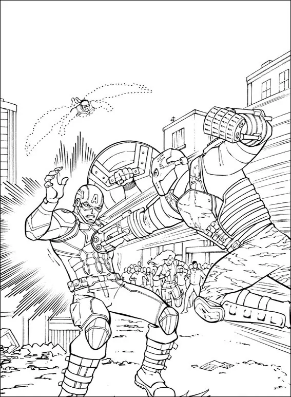 Captain America Coloring Page