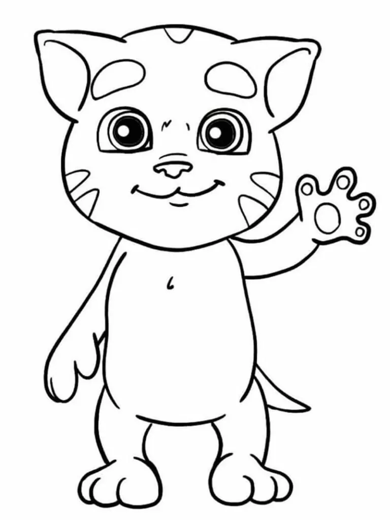 The Cutest Baby Talking Tom Coloring Page - Free Printable Coloring ...