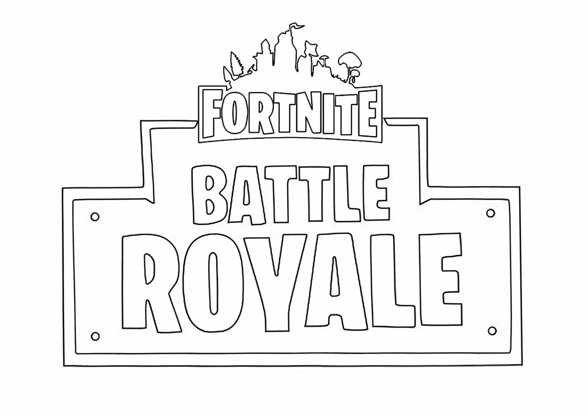 Fortnite Battle Royale Coloring Page