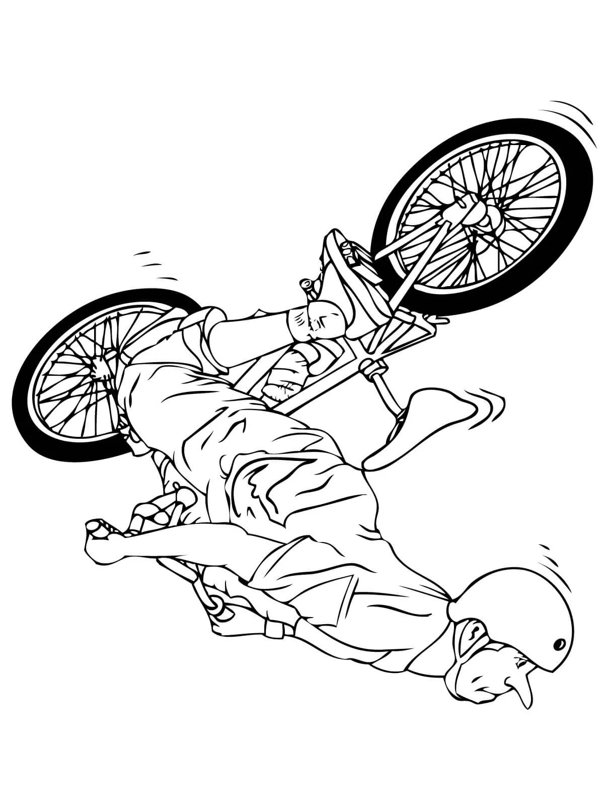 A Cyclist Falls