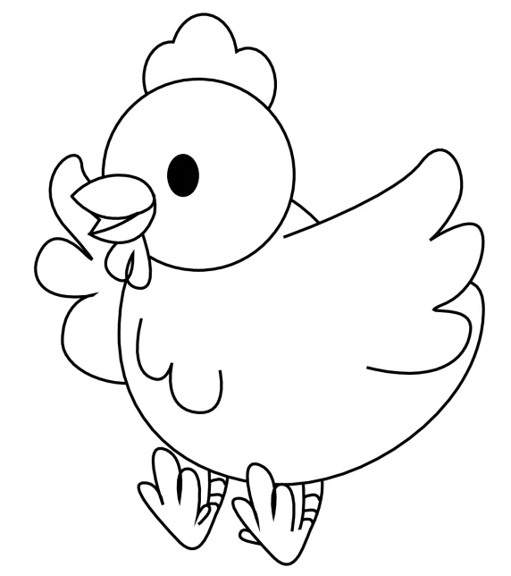 Chicken Coloring Page