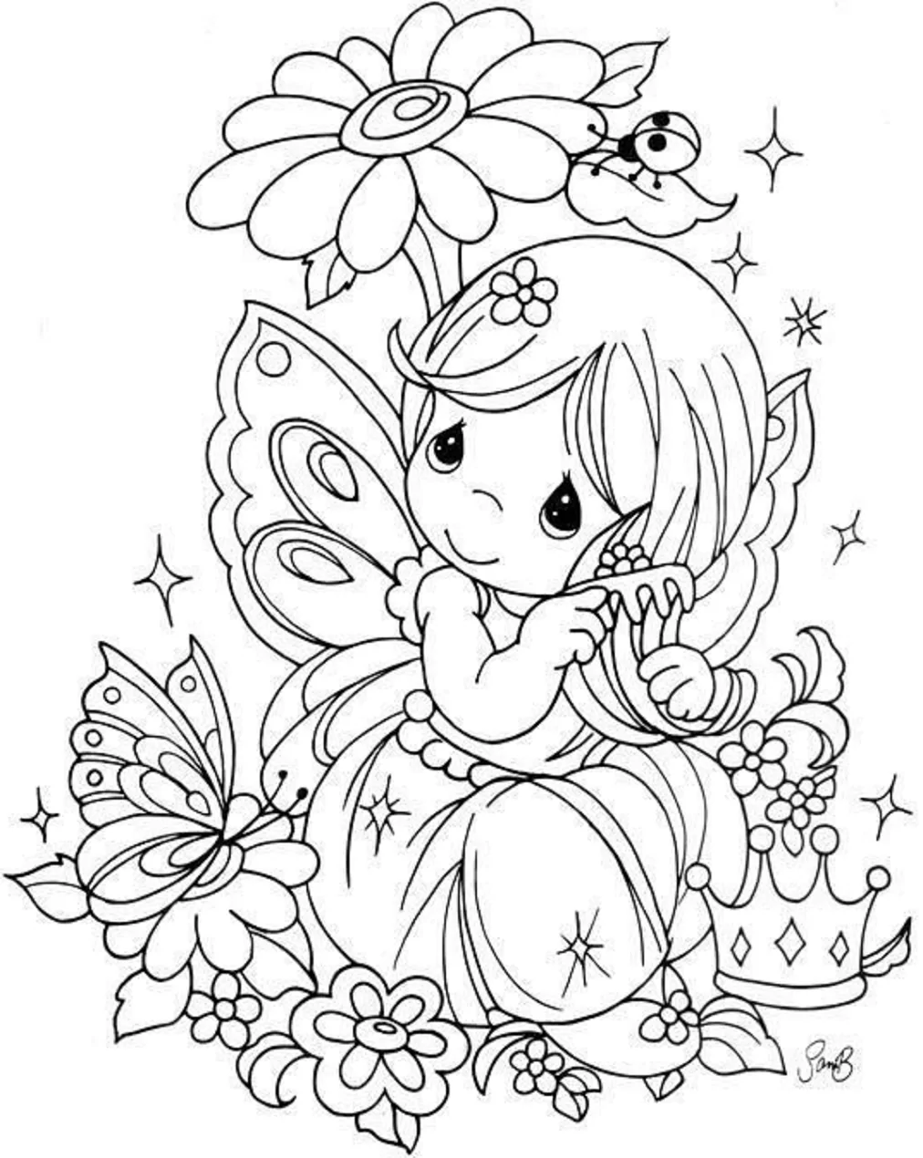 Precious Moments Coloring Page