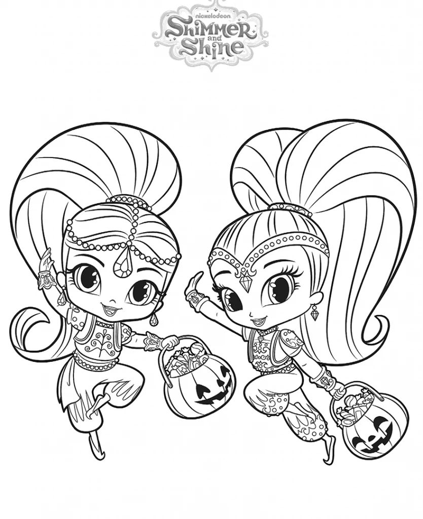 Shimmer And Shine With Halloween
