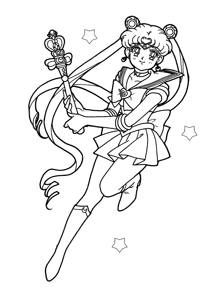 Beautiful Usagi Tsukino - Coloring Pages