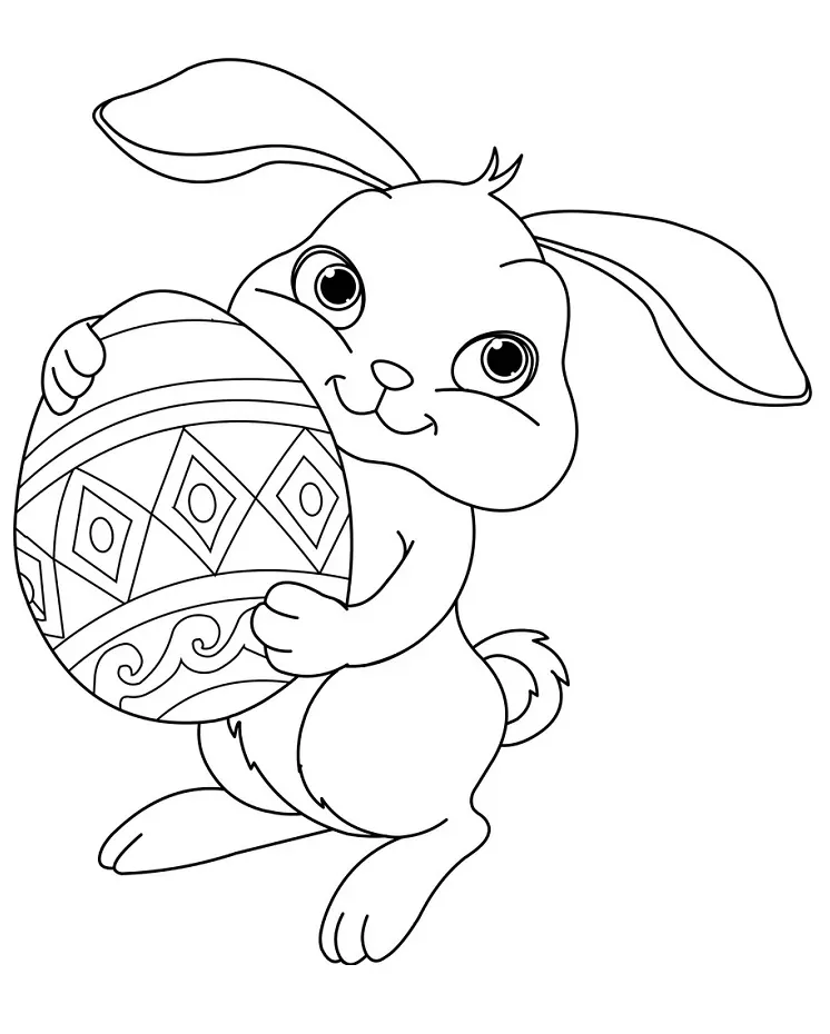 Easter Bunny (Easter Rabbit) Coloring Page