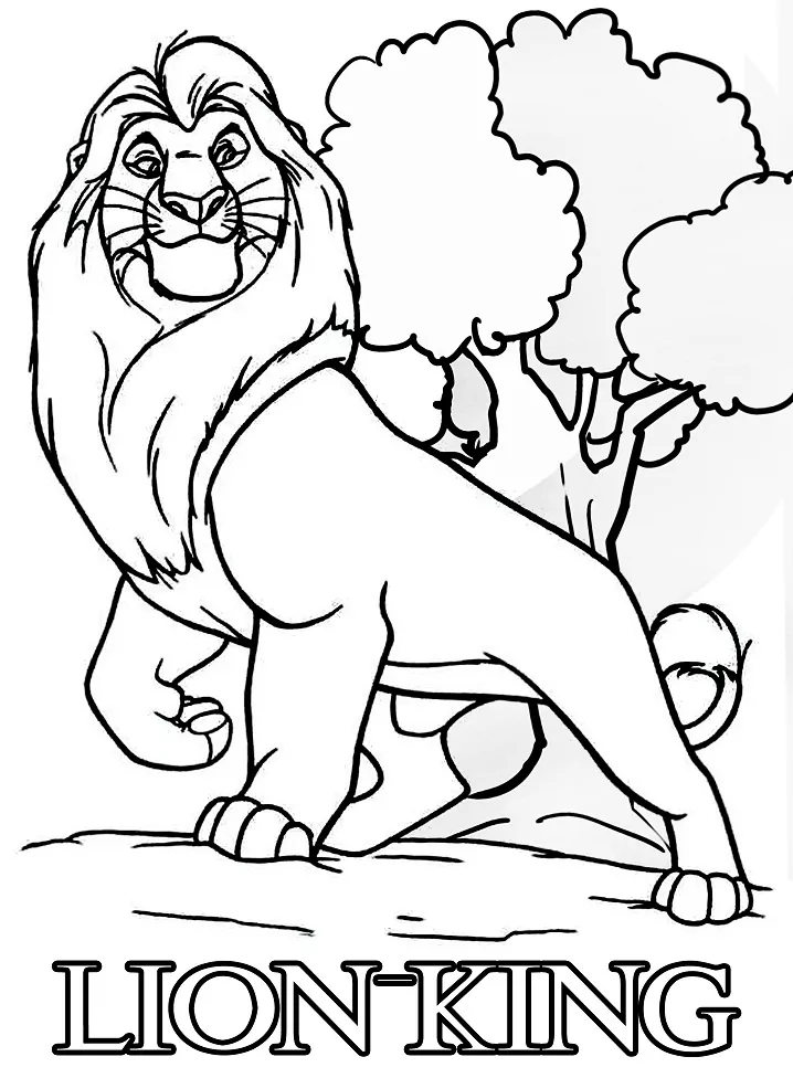 Small Lion King Coloring Page - Free Printable Coloring Pages for Kids