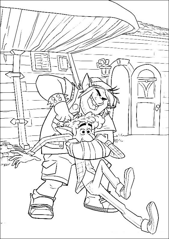 Funny Ian and Barley Coloring Page - Free Printable Coloring Pages for Kids