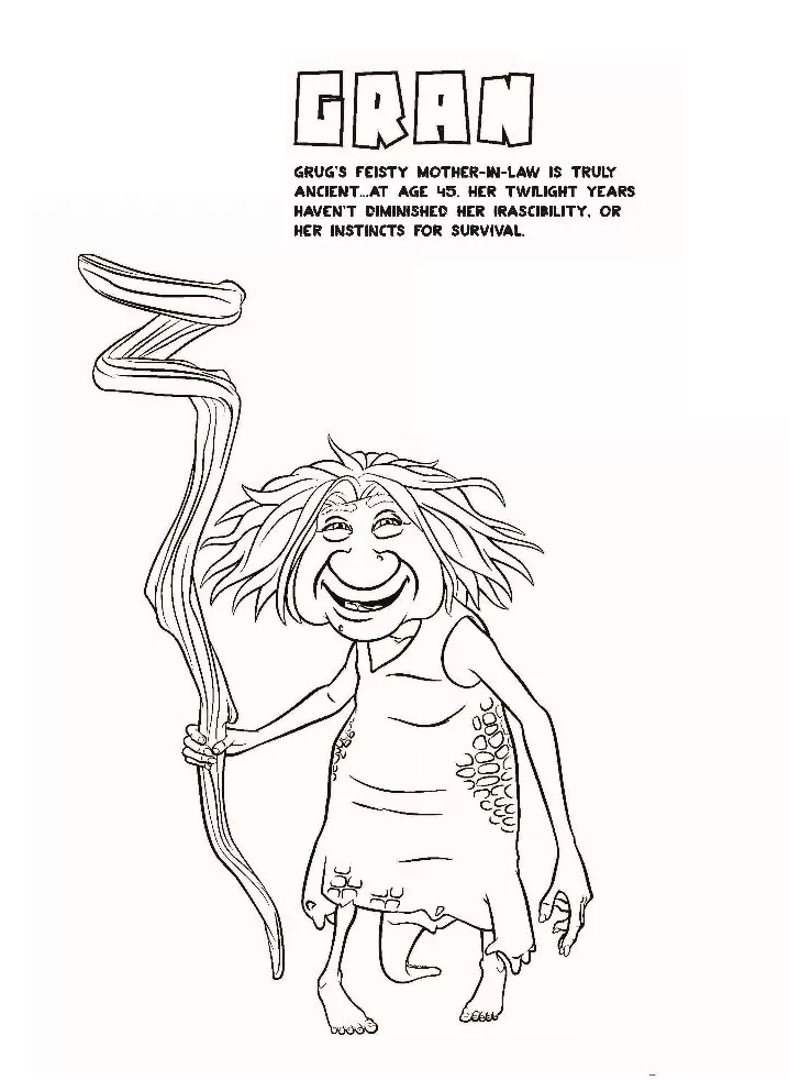 sandy crood coloring page transparent png the croods