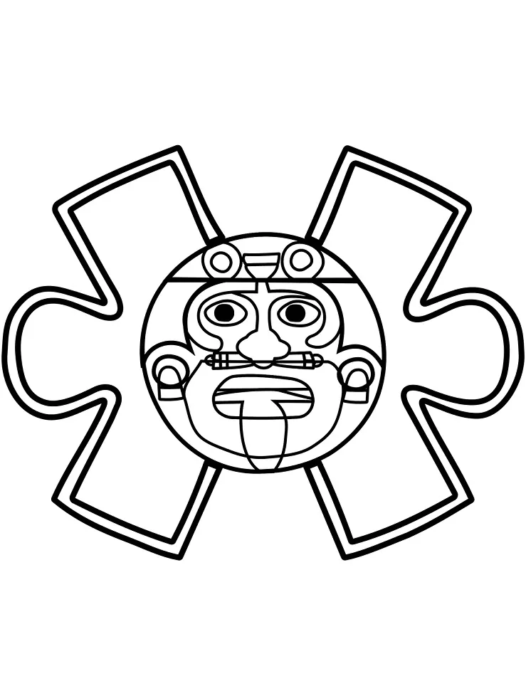 Aztec Art Coloring Page