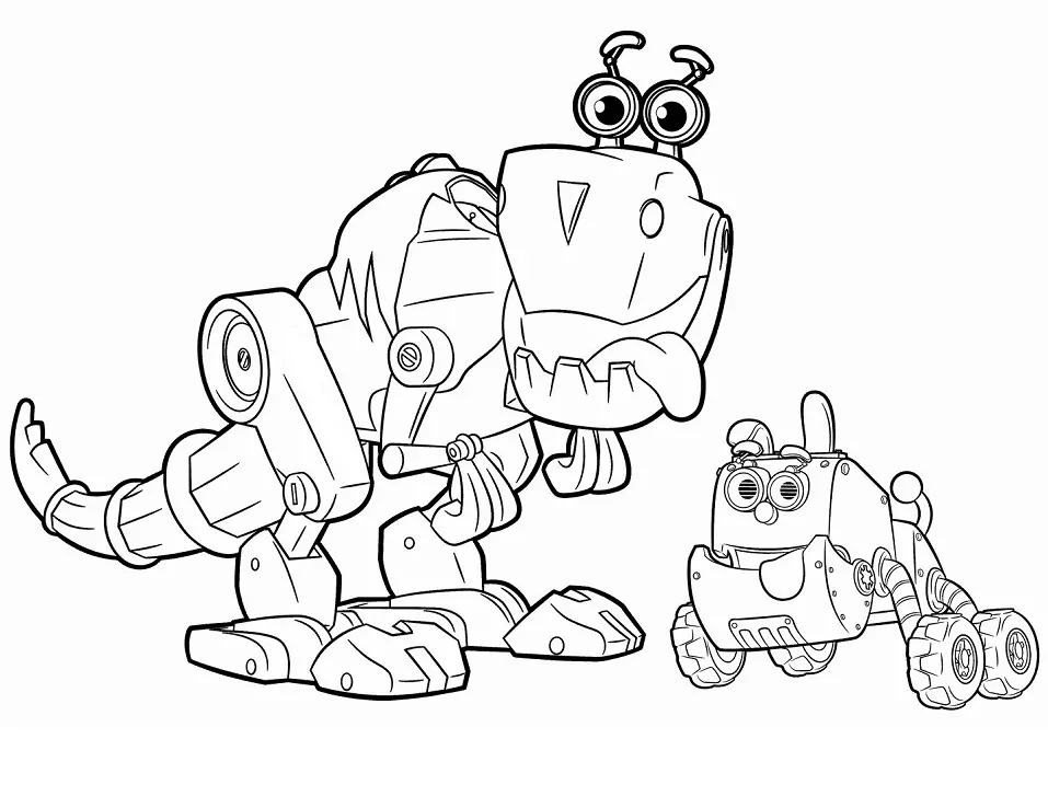 coloring pages of botasaur rusty rivets