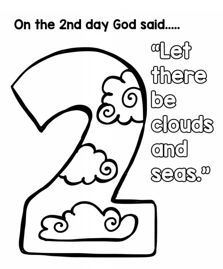 2nd Day of Creation - Coloring Pages