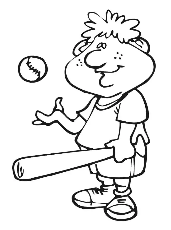 A Boy Playing Baseball