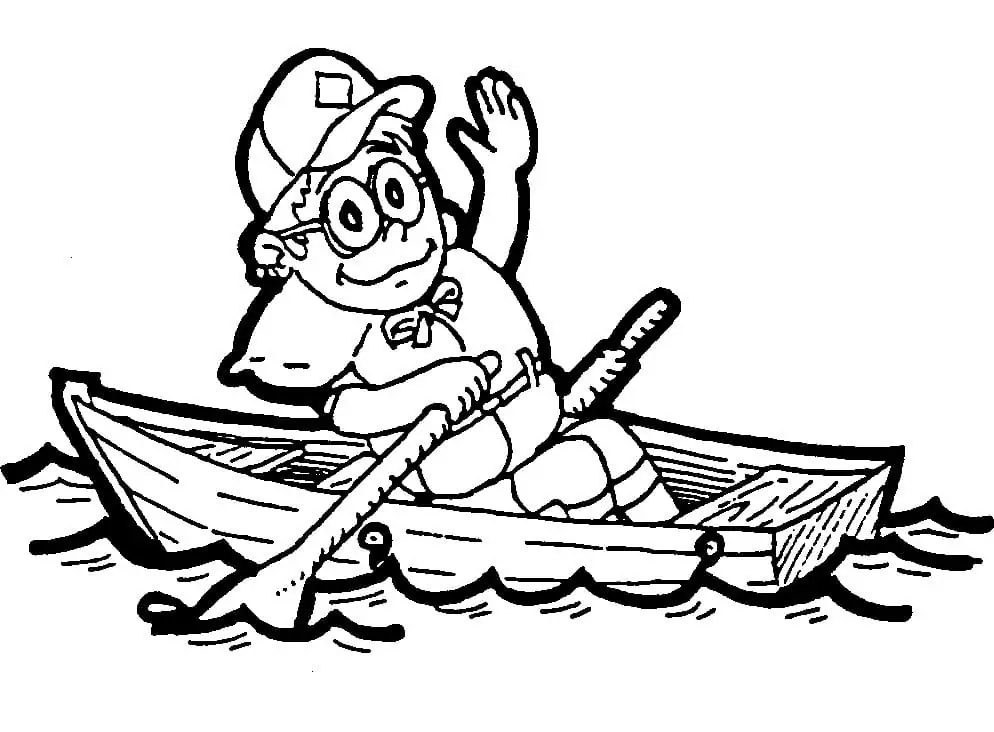 A Boy on Boat