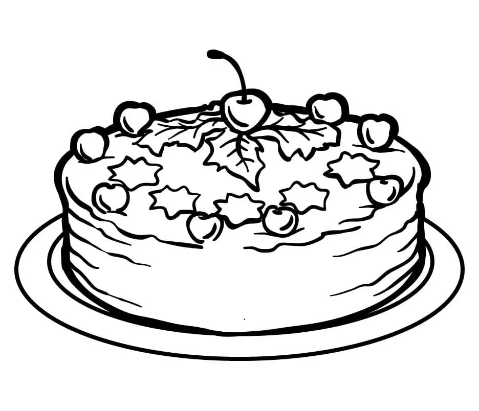 Ein Kuchen auf dem Teller