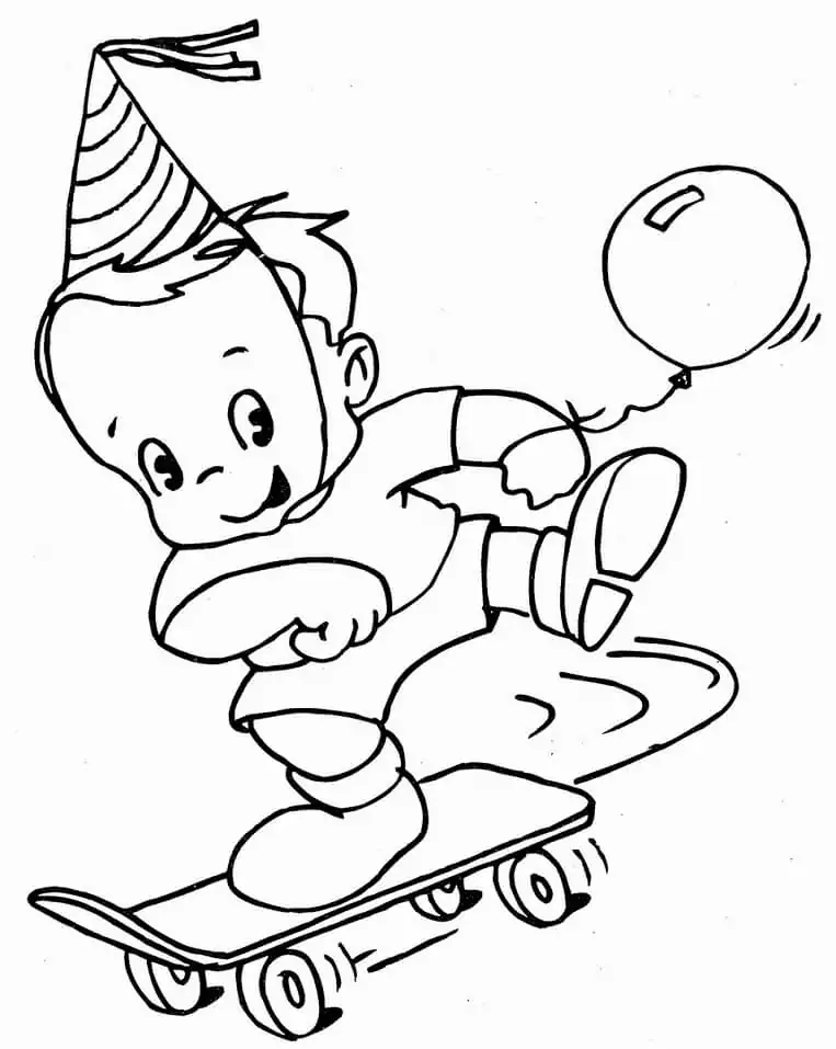 A Child with Skateboard