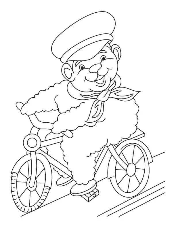 A Man Riding Bicycle