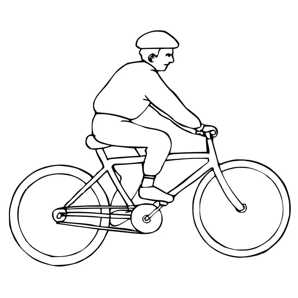 A Man Riding Bike
