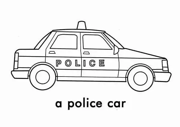 A Police Car Printable Coloring Page - Free Printable Coloring Pages ...