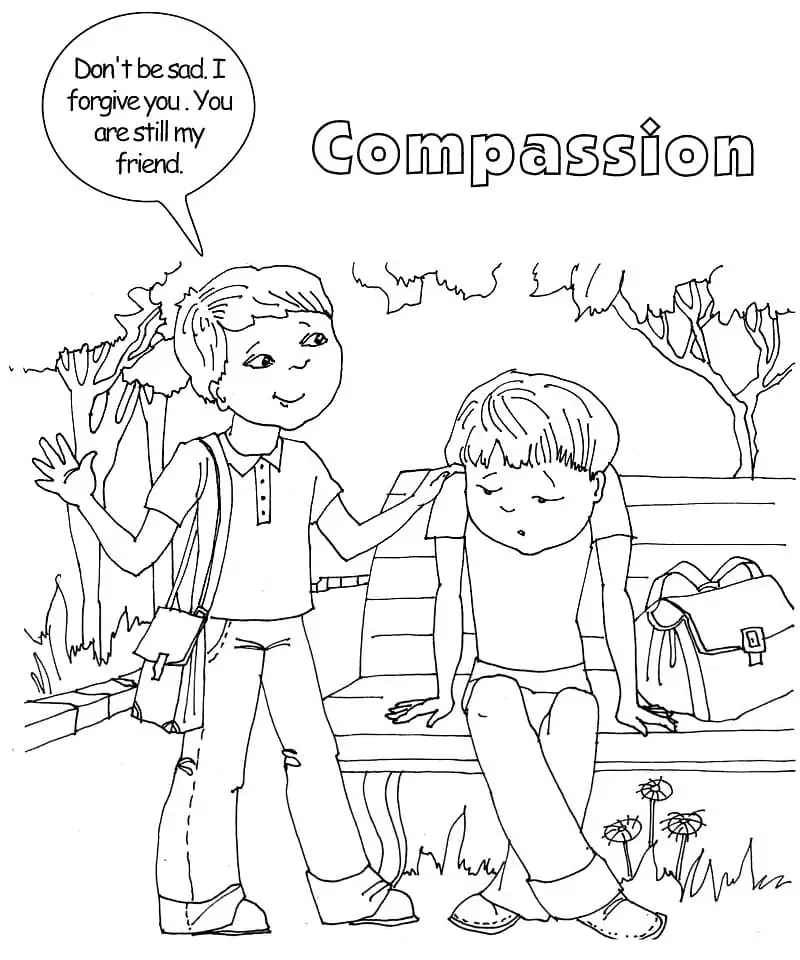 Compassion Doodle Art - Coloring Pages