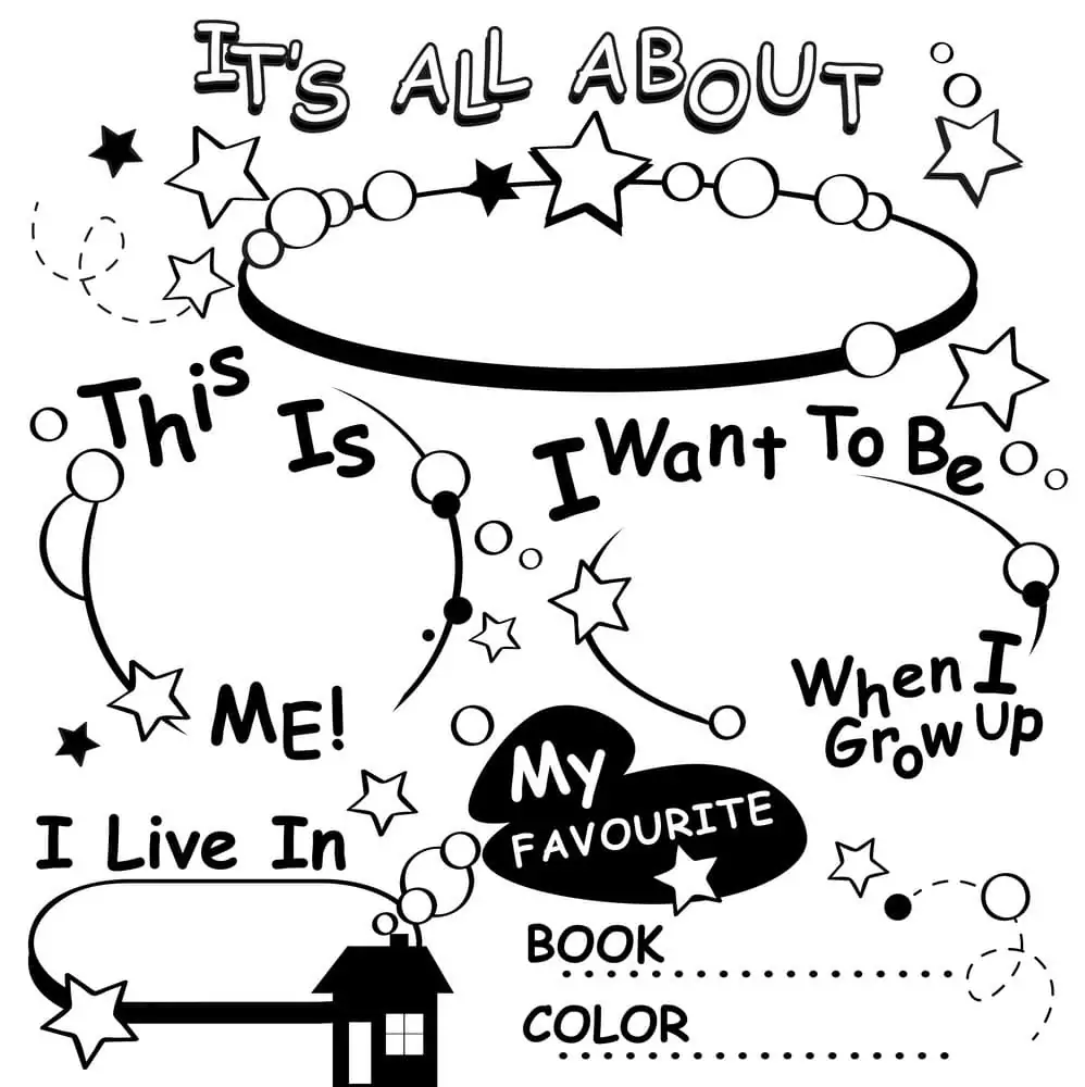 19+ All About Me Coloring Sheet