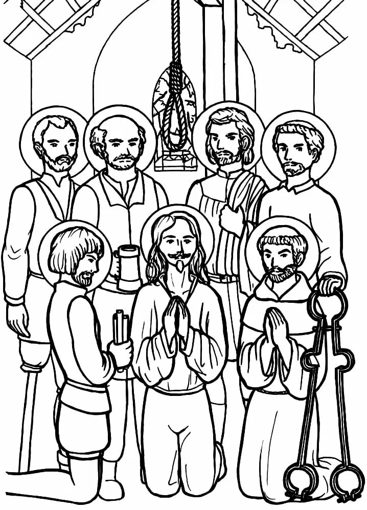 All Saints Day 1 Coloring Page - Free Printable Coloring Pages for Kids
