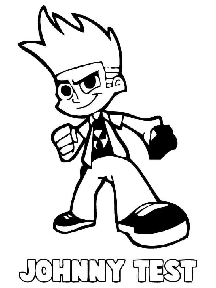 Funny Johnny Test Coloring Page - Free Printable Coloring Pages for Kids