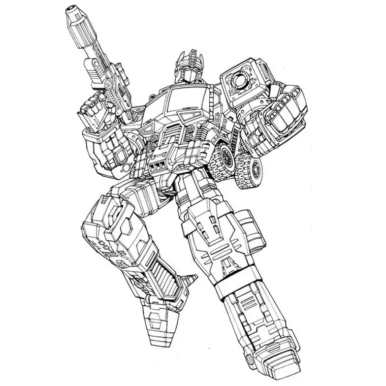 34+ Transformer Coloring Pages Optimus Prime