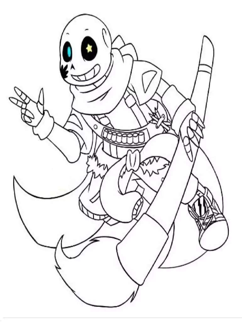 Chef Papyrus Coloring Page - Free Printable Coloring Pages for Kids