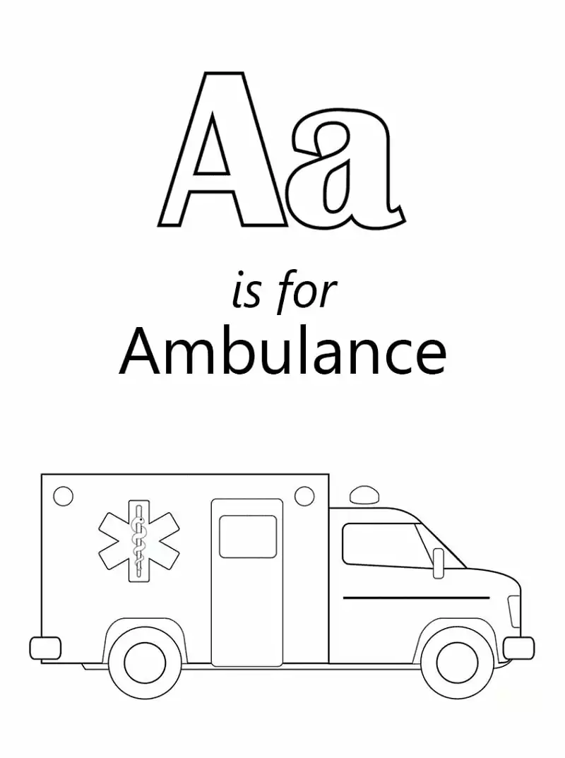 Ambulance Letter A 1