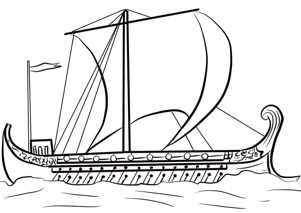 Antikes griechisches Schiff