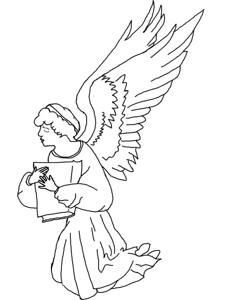 Free Angel Coloring Page - Free Printable Coloring Pages for Kids