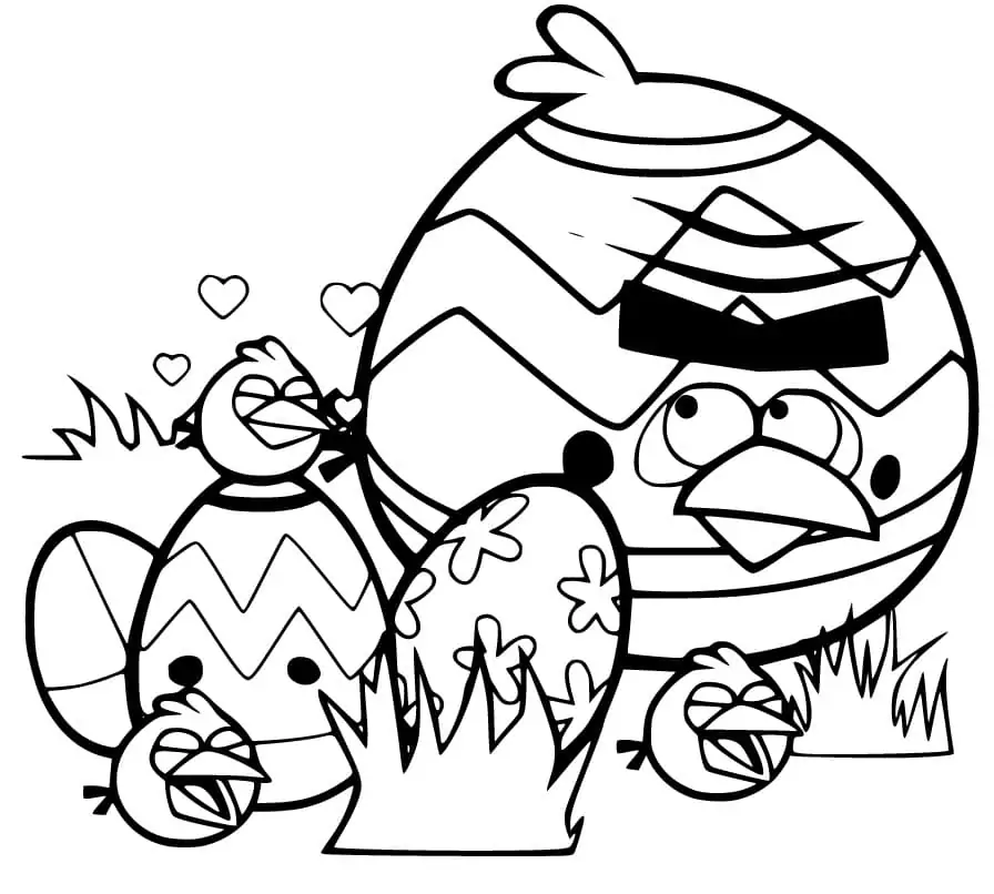 Angry Birds mit Ostereiern