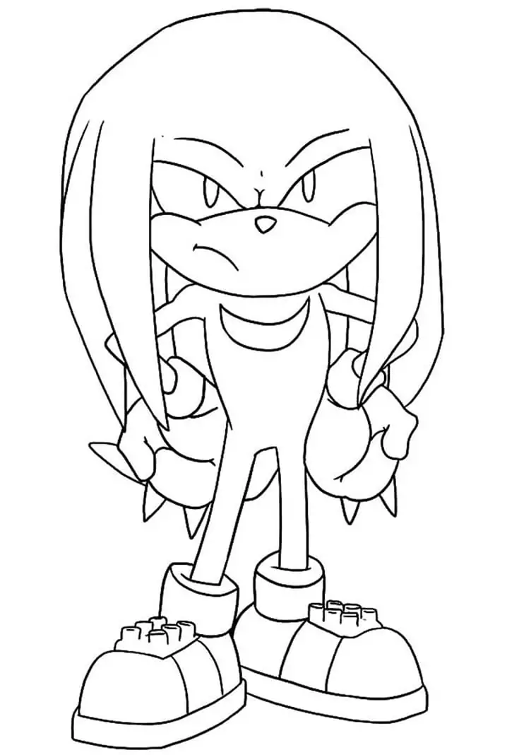 Awesome Knuckles The Echidna Coloring Page - Free Printable Coloring ...