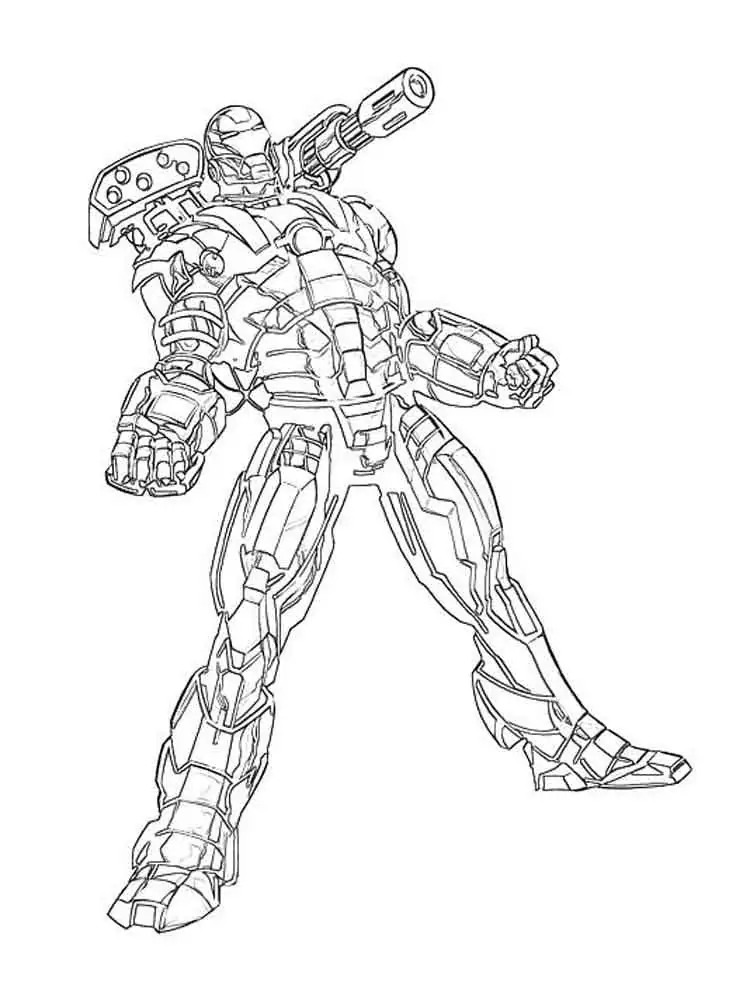 War Machine Printable - Coloring Pages