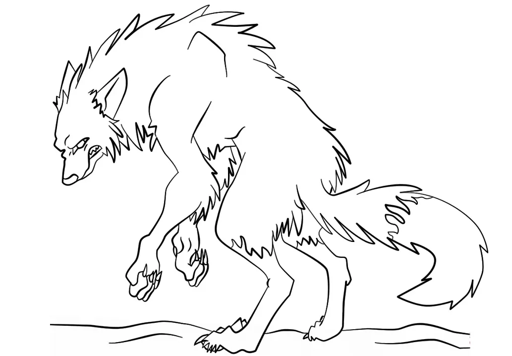 Wütender Werwolf