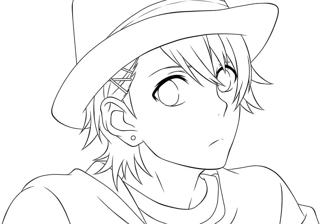 Anime Boy with Hat