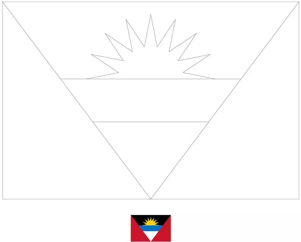 Antigua and Barbuda Flag 3