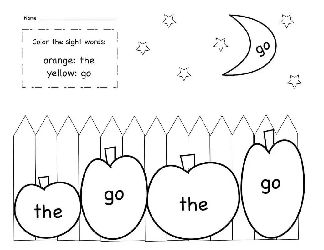 Apples Sight Words