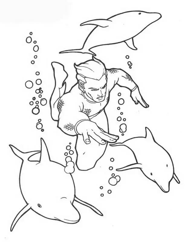 Aquaman und Delfine
