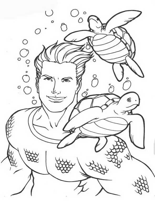 Aquaman und Schildkröten