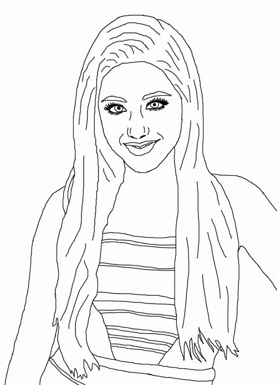 Nice Ariana Grande Coloring Page - Free Printable Coloring Pages for Kids