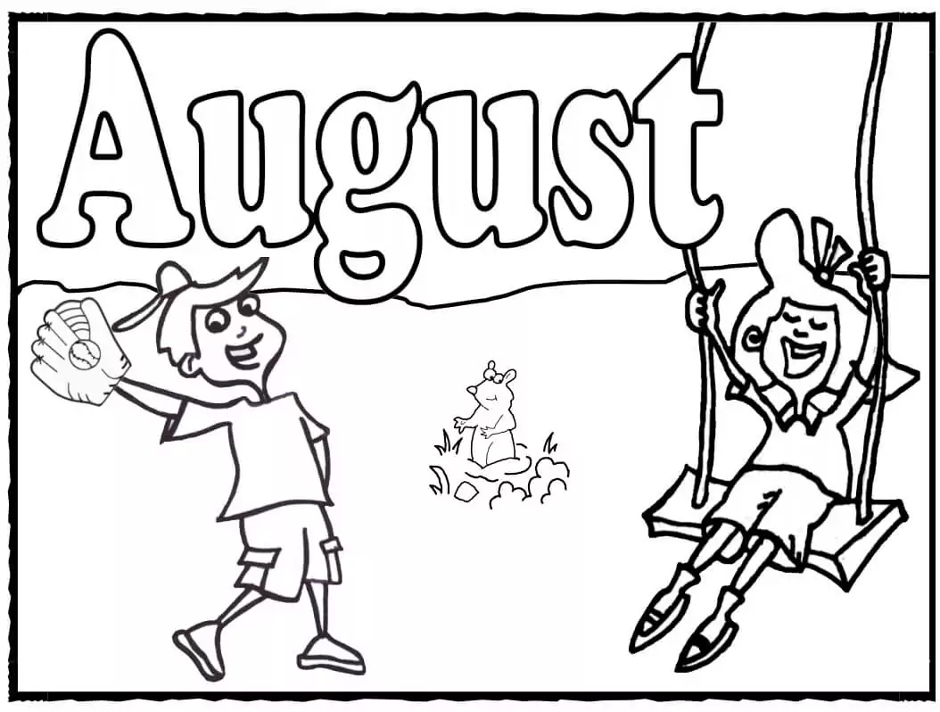Lovely August Coloring Page - Free Printable Coloring Pages for Kids