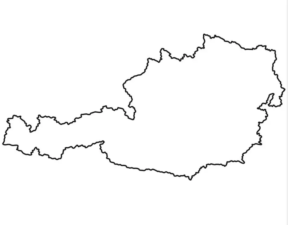 Austria Outline Map
