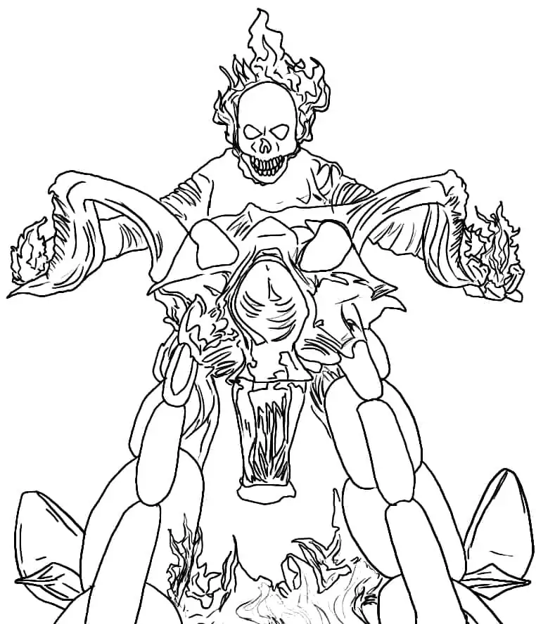 Awesome Ghost Rider Coloring Pages