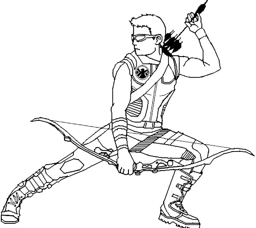 Hawkeye - Coloring Pages