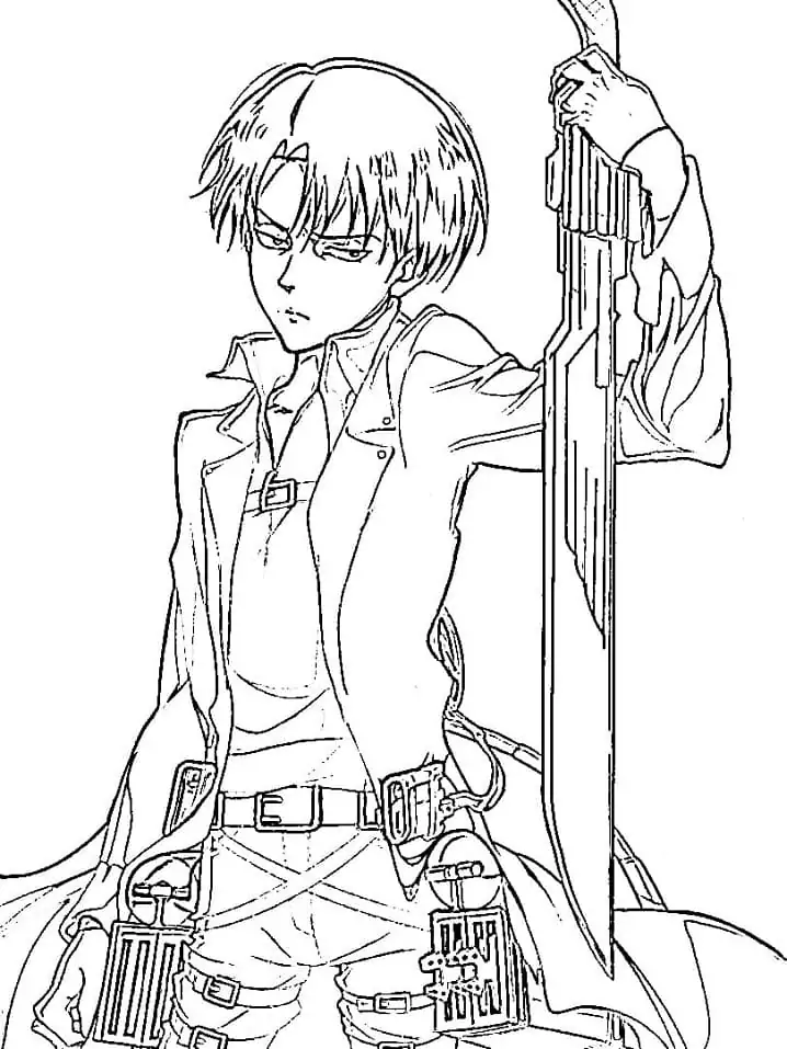 Awesome Levi Ackerman Coloring Page - Free Printable Coloring Pages for ...