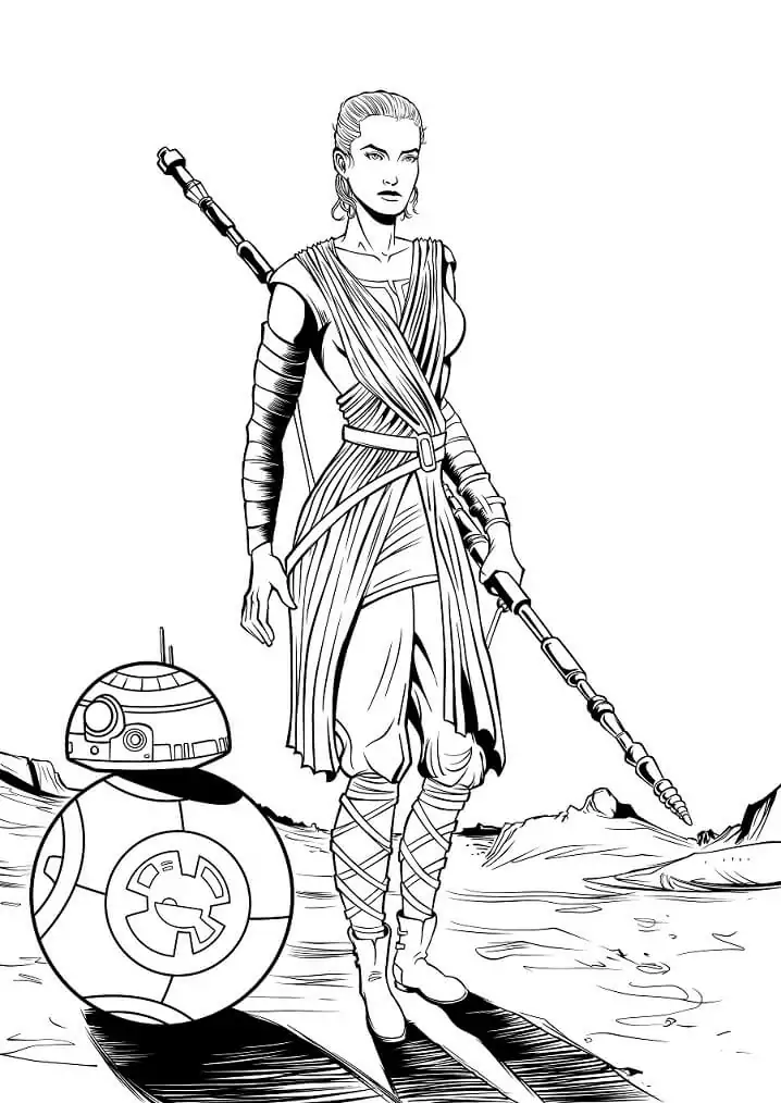 BB-8 with Rey